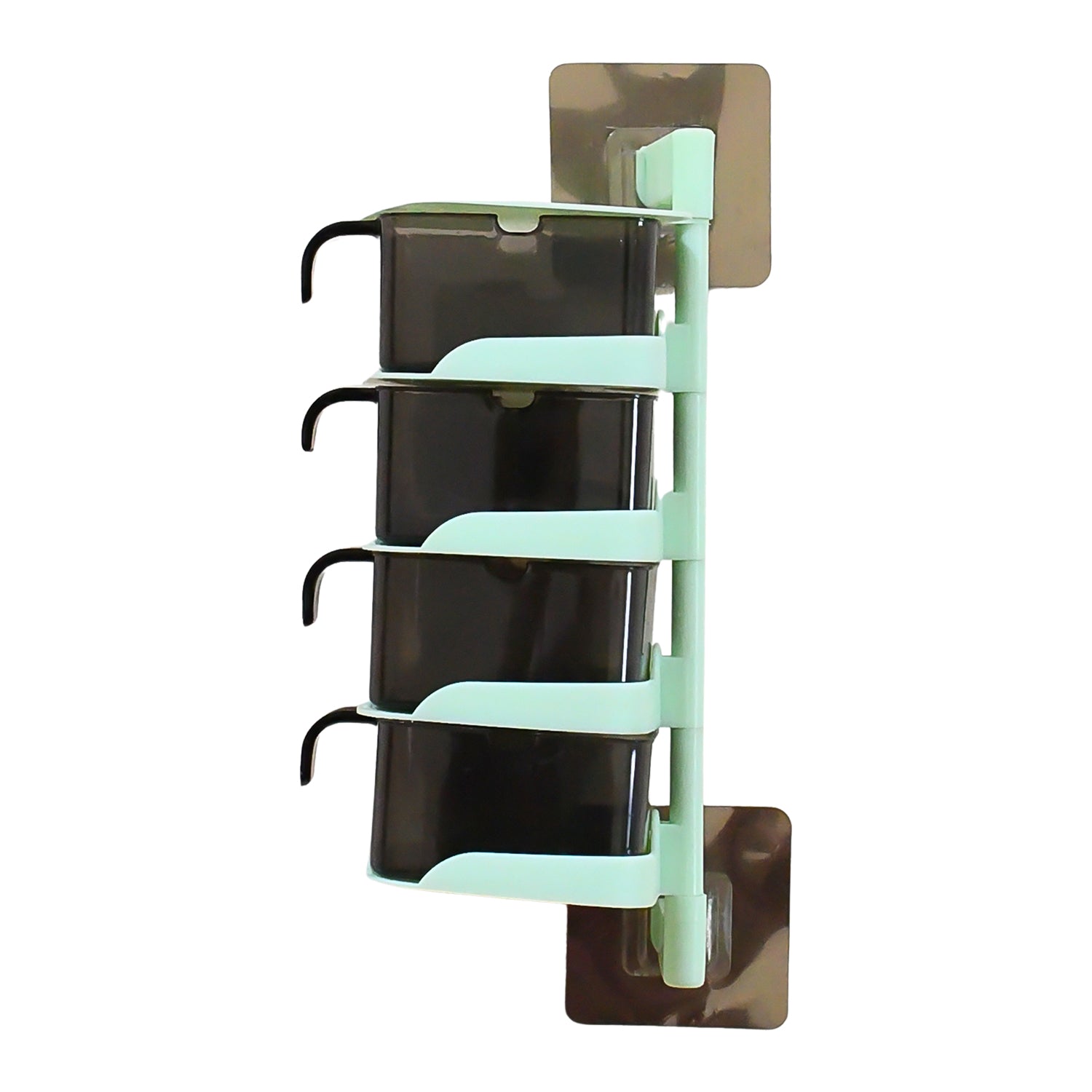 Rotating Spice Jars Vertical Rotatable Seasoning Box 5 Section  Tier With 5 Spoon (1 Set) Rotating Spice Jars Vertical Rotatable Seasoning Box 5 Section  Tier With 5 Spoon (1 Set)